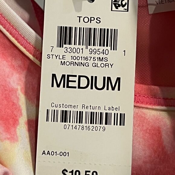 ID Ideology Women's Morning Glory Tie-Dyed Mesh Back Tank Top Medium NWT - Picture 7 of 10